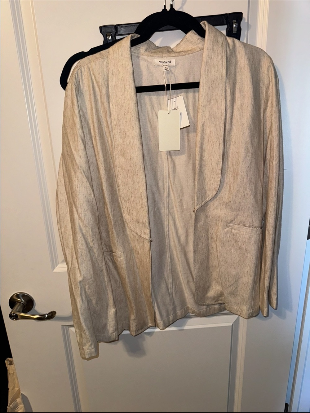 Weekend Max Mara Cream Open-Front Relaxed Blazer